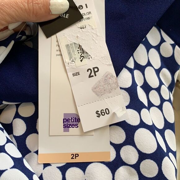 NWT Amanda Lane navy & white shift dress - Picture 7 of 9